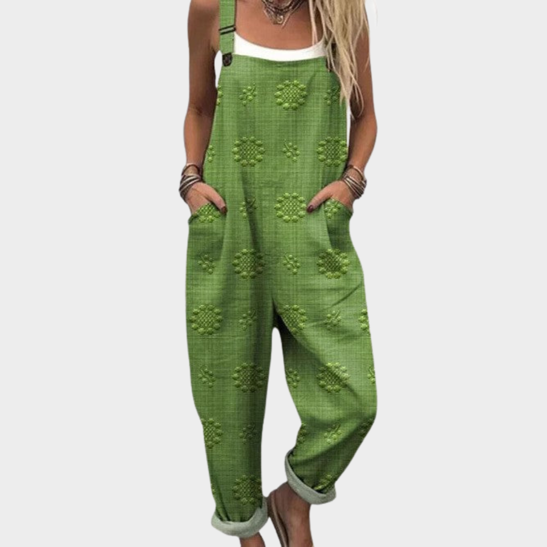 Bekväma tryckta hängselbyxor