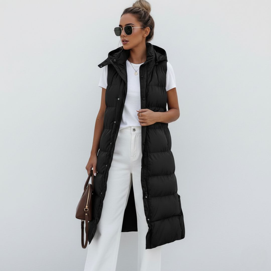 Lange damvadderad väst