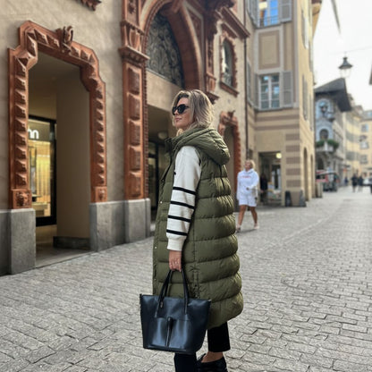 Lange damvadderad väst