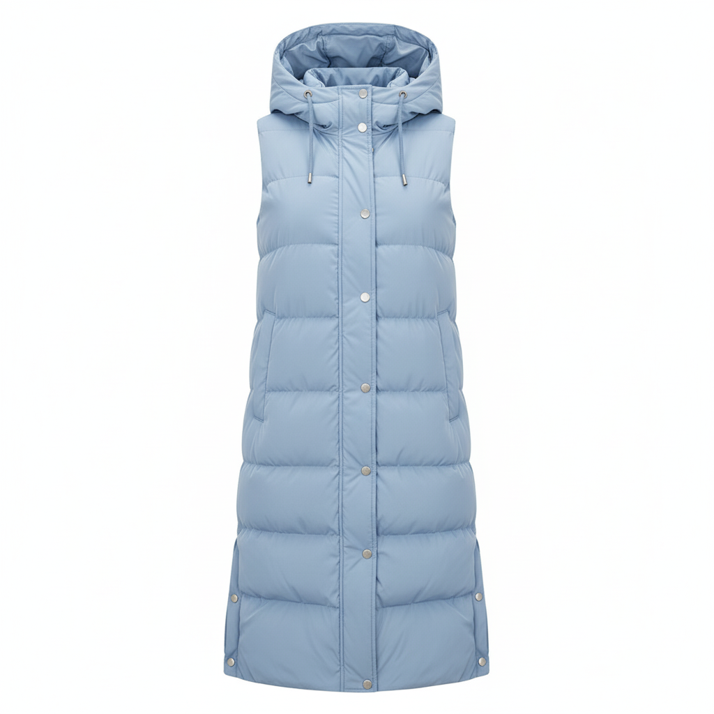 Lange damvadderad väst