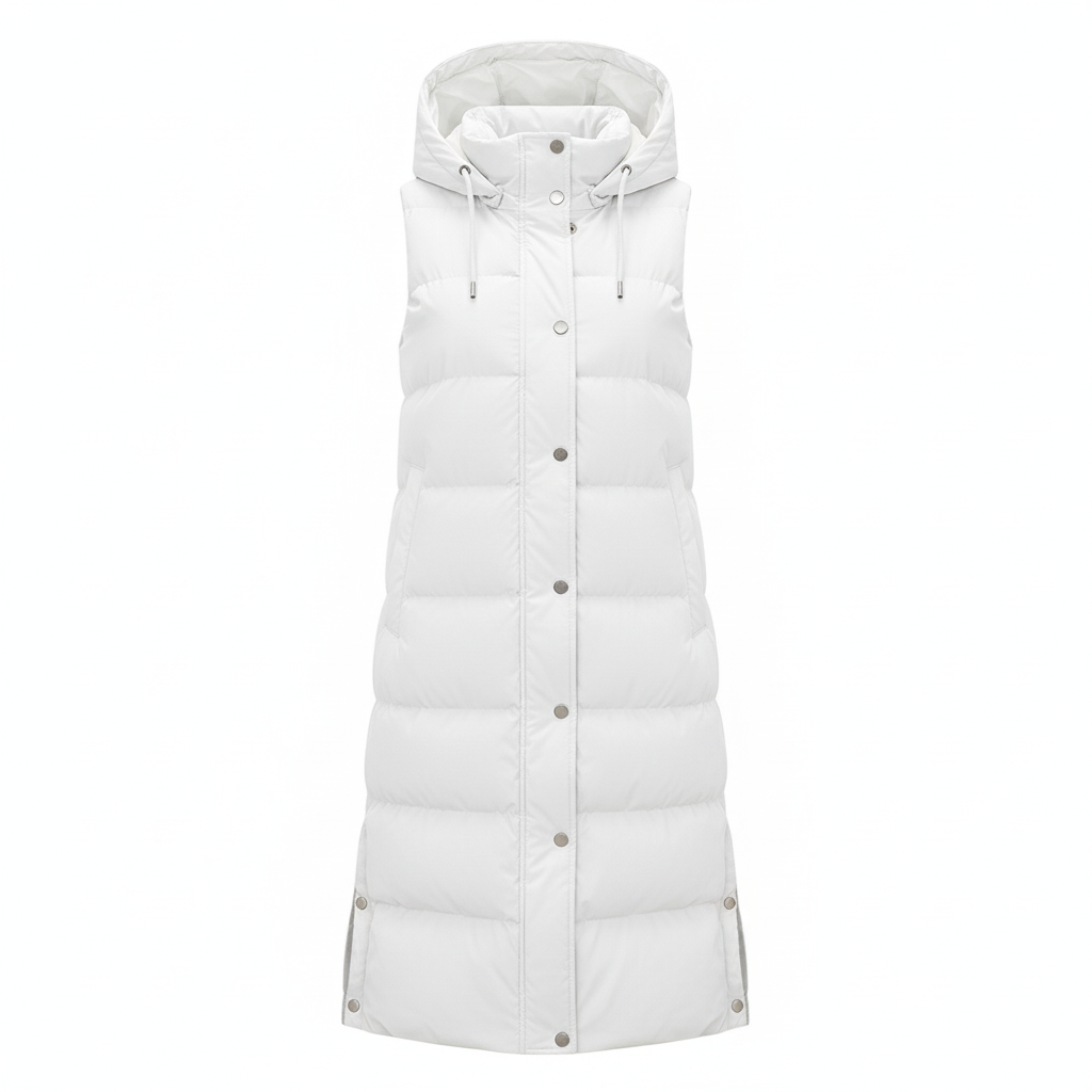 Lange damvadderad väst