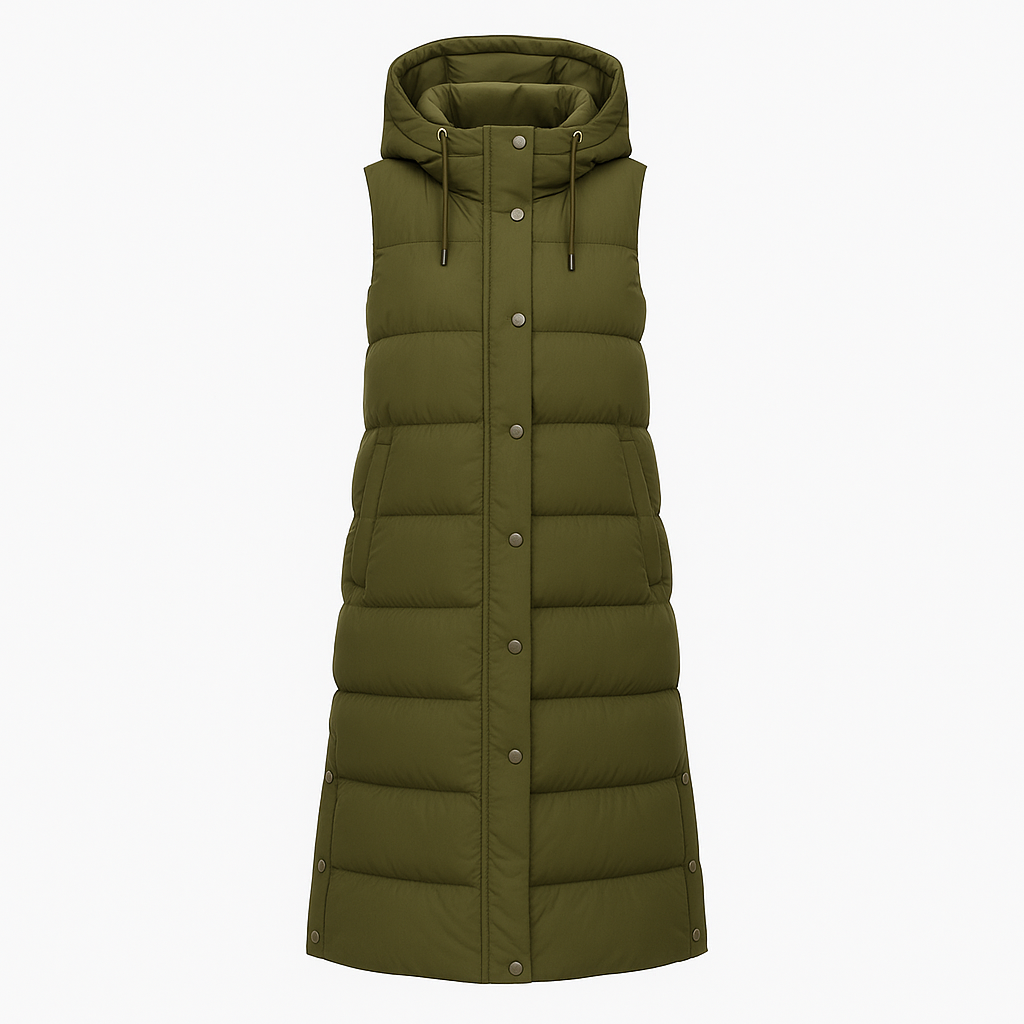 Lange damvadderad väst