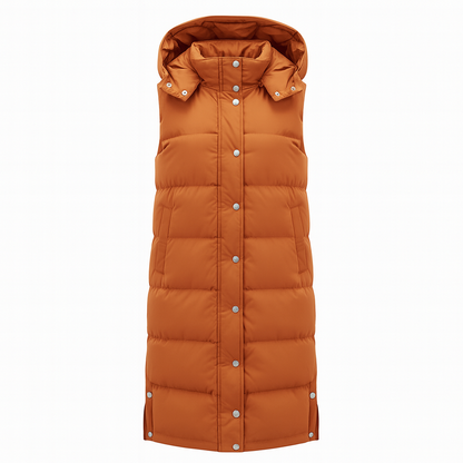 Lange damvadderad väst